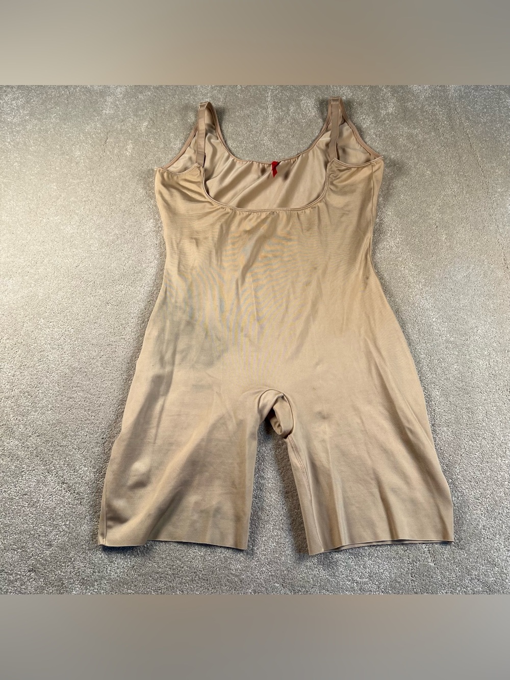 Spanx Bodysuit Shaper Beige Sleeveless Slimplicity One Piece Open Bust XLarge